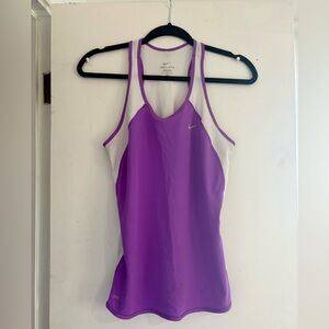 Nike Dri-FIT Tank in Purple and White
